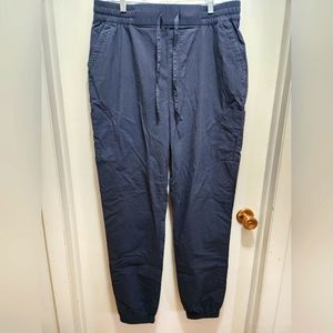 Old Navy Women's Cargo Jogger Large Tall Grey Elastic Drawstring Waist NWT